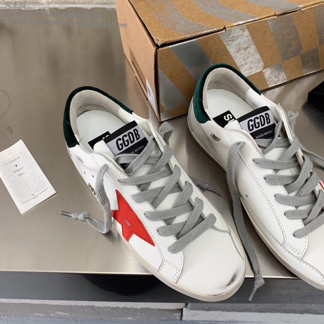 GOLDEN GOOSE GGDB super star Low top Mens Women Sneakers Shoes red star