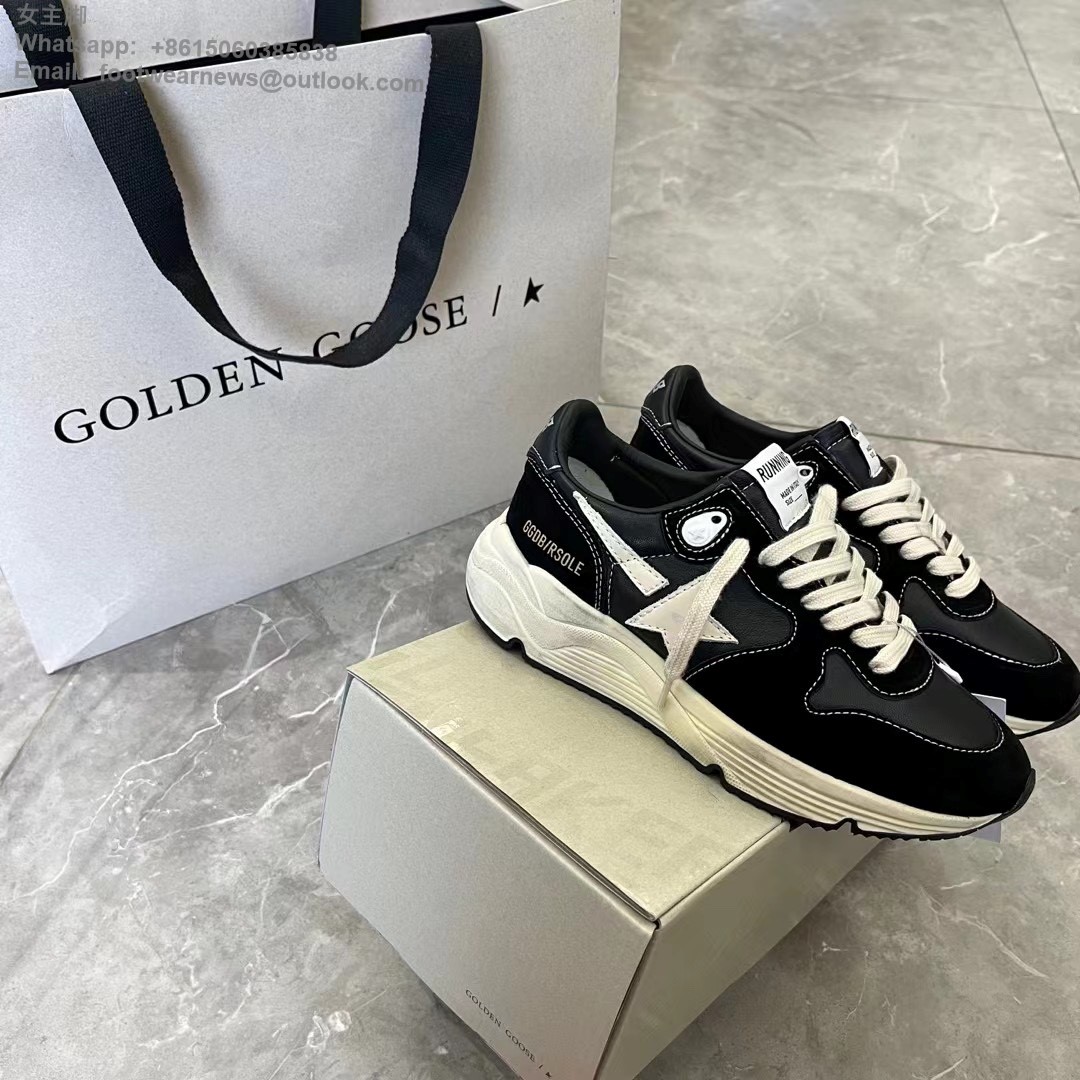 GOLDEN GOOSE Running Dad Sneakers GGDB Women Men Lace-Up Sport Shoes black