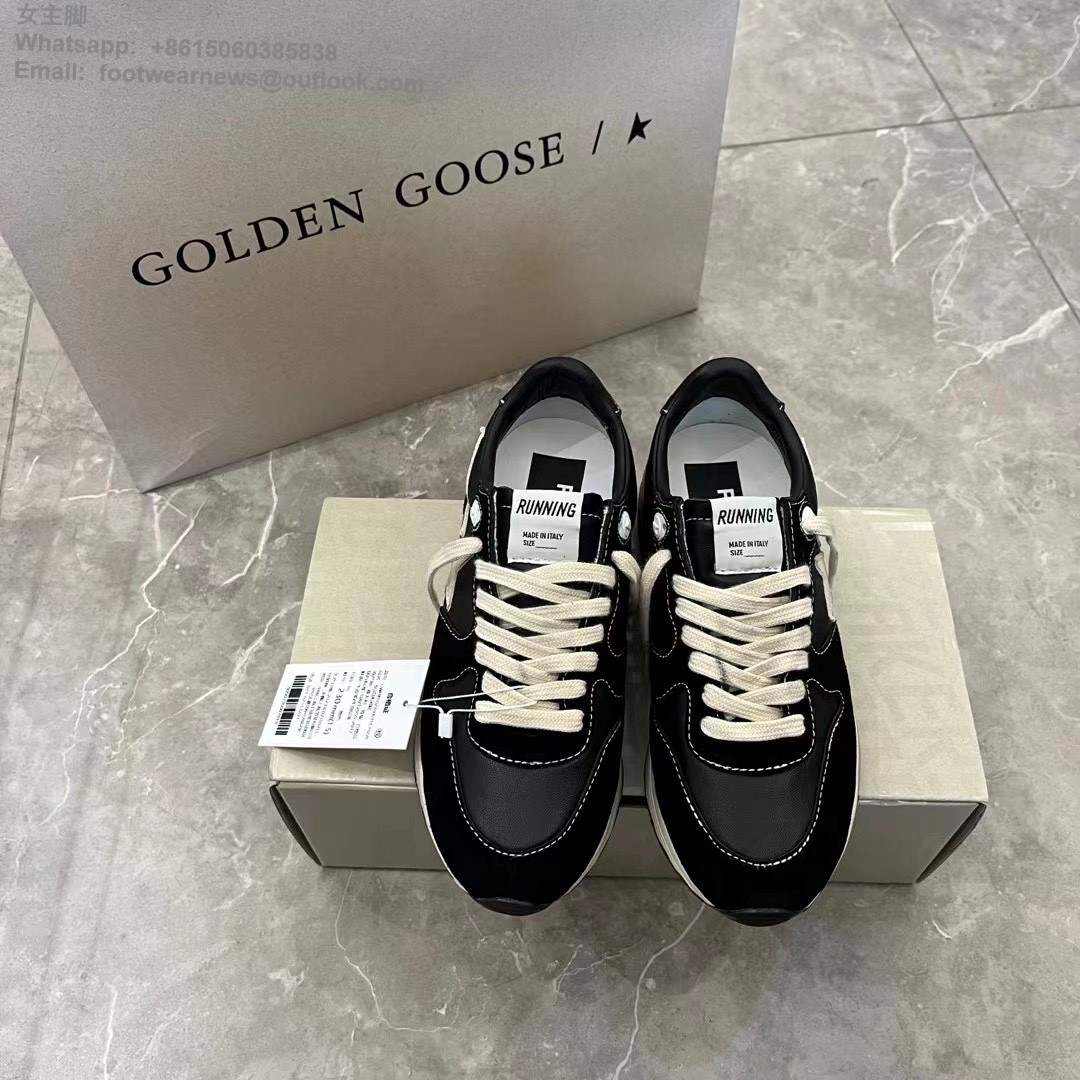 GOLDEN GOOSE Running Dad Sneakers GGDB Women Men Lace-Up Sport Shoes black