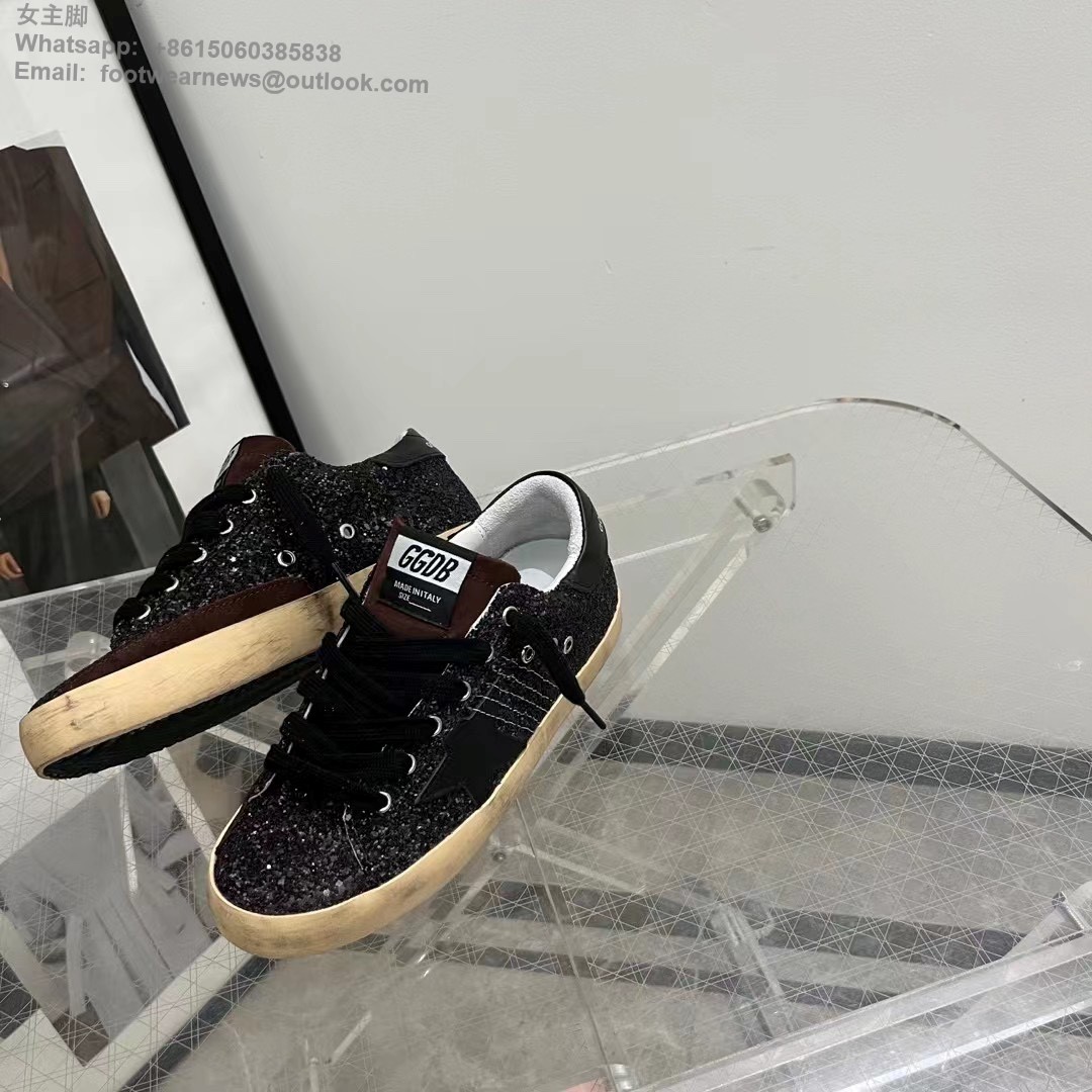 GOLDEN GOOSE Super Star Sneakers GGDB Low top Mens Women Shoes glitter