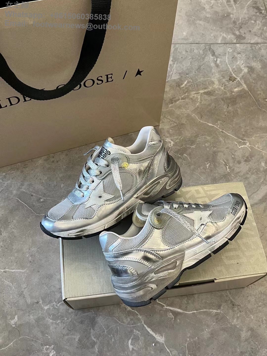 GOLDEN GOOSE Dad-Star Running Trainers GGDB Mens Women Sneaker Shoes