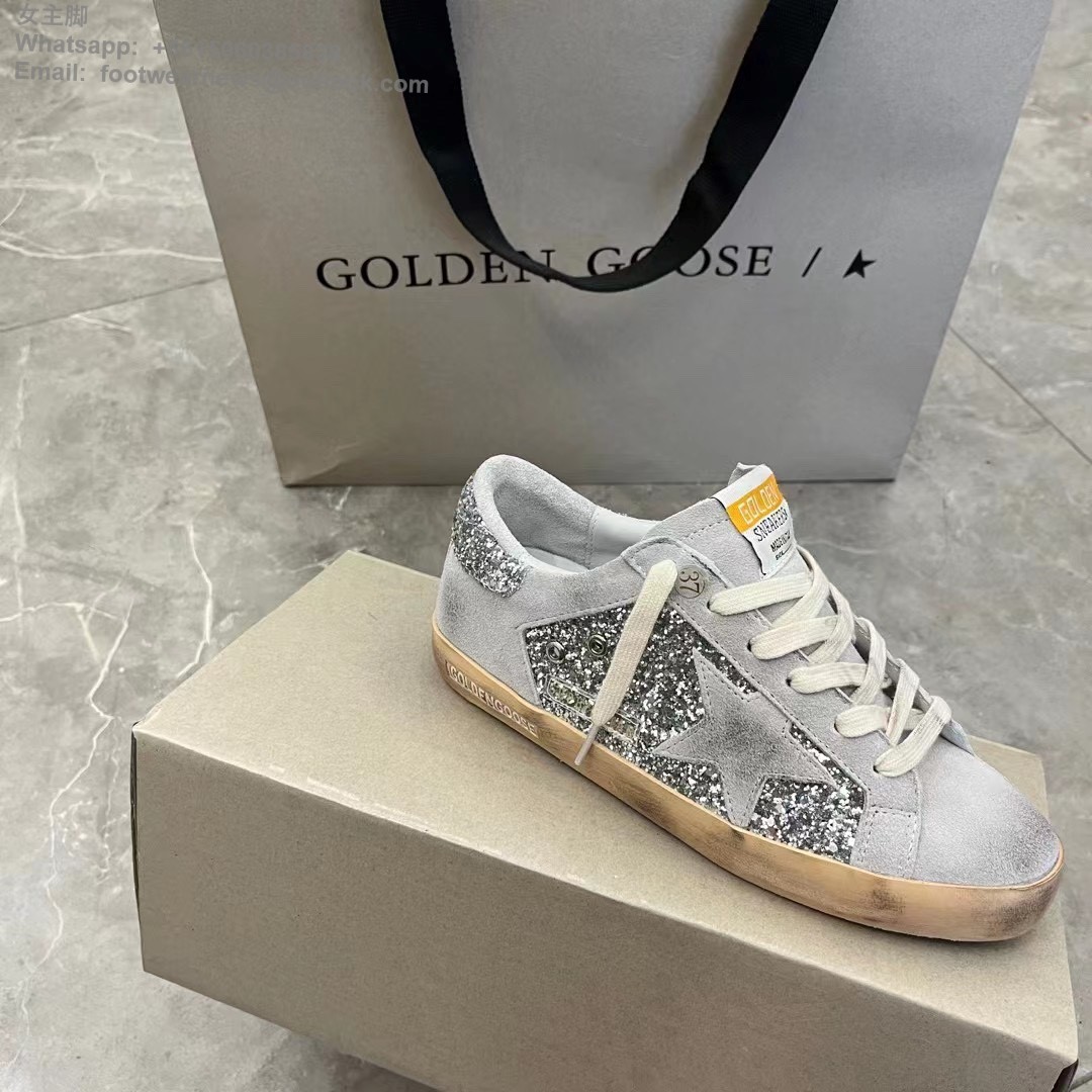 GOLDEN GOOSE Super Star Sneakers GGDB Low top Mens Women Shoes glitter