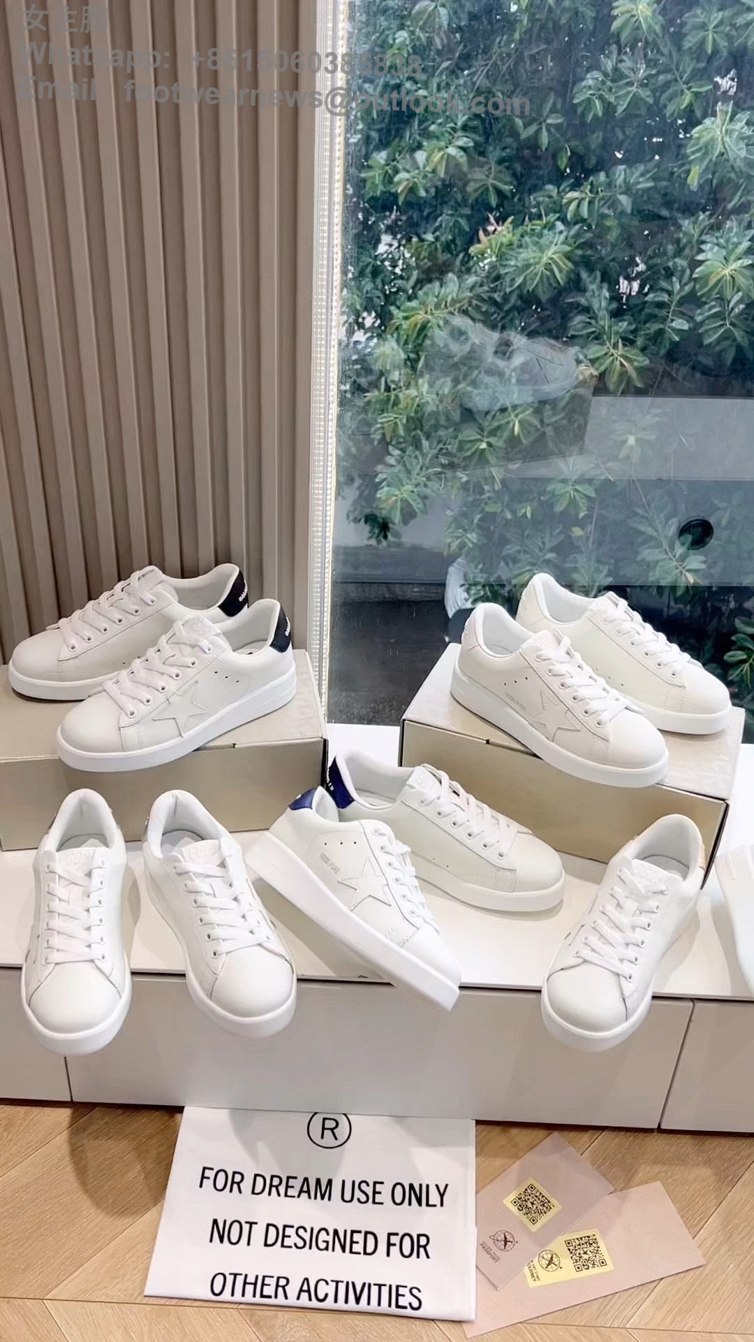 GOLDEN GOOSE Pure White Leather Low-Top Sneakers GGDB Women Shoes