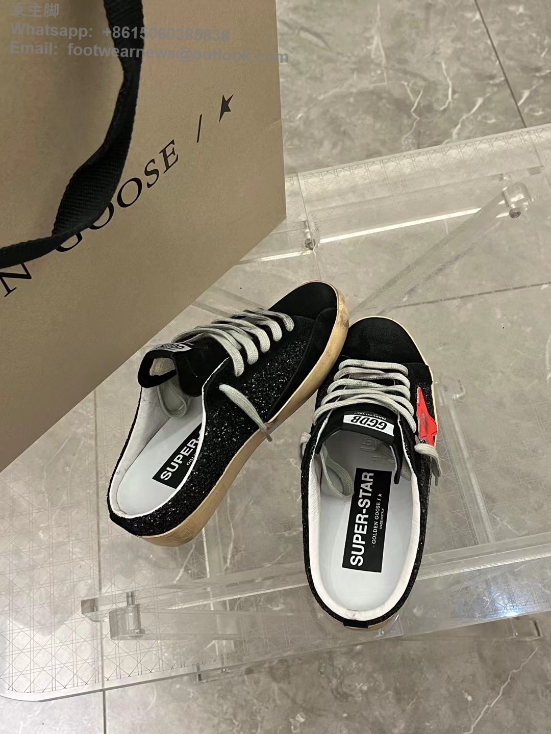 GOLDEN GOOSE Super Star Sabot Sneakers GGDB Low top Mens Women Shoes Slipper