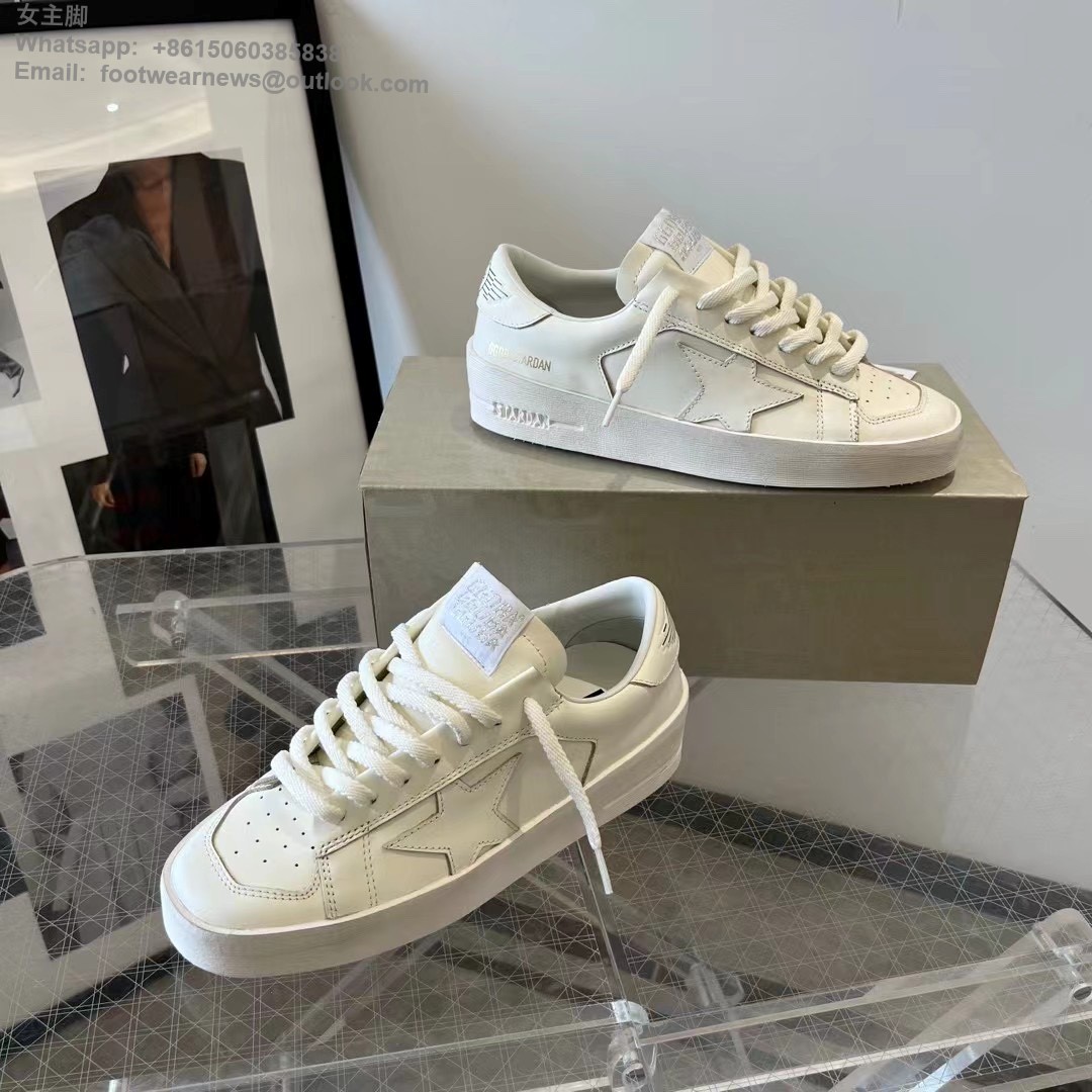 GOLDEN GOOSE Leather Stardan Low-Top Sneakers GGDB Mens Women Shoes