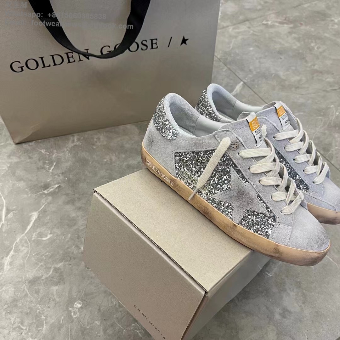 GOLDEN GOOSE Super Star Sneakers GGDB Low top Mens Women Shoes glitter