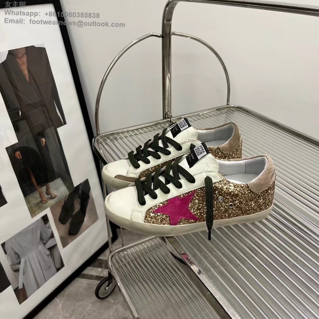 GOLDEN GOOSE Super Star Sneakers GGDB Low top Mens Women Shoes glitter