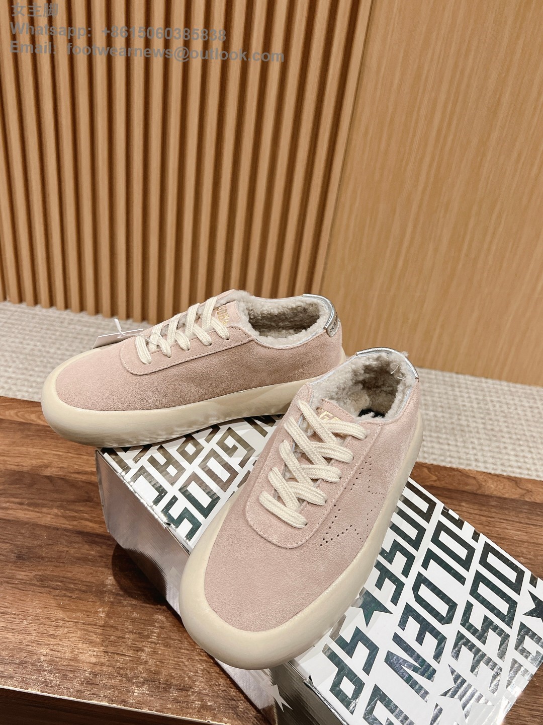 Golden Goose GGDB Space-Star Sneakers Low top Mens Women Shoes with fur