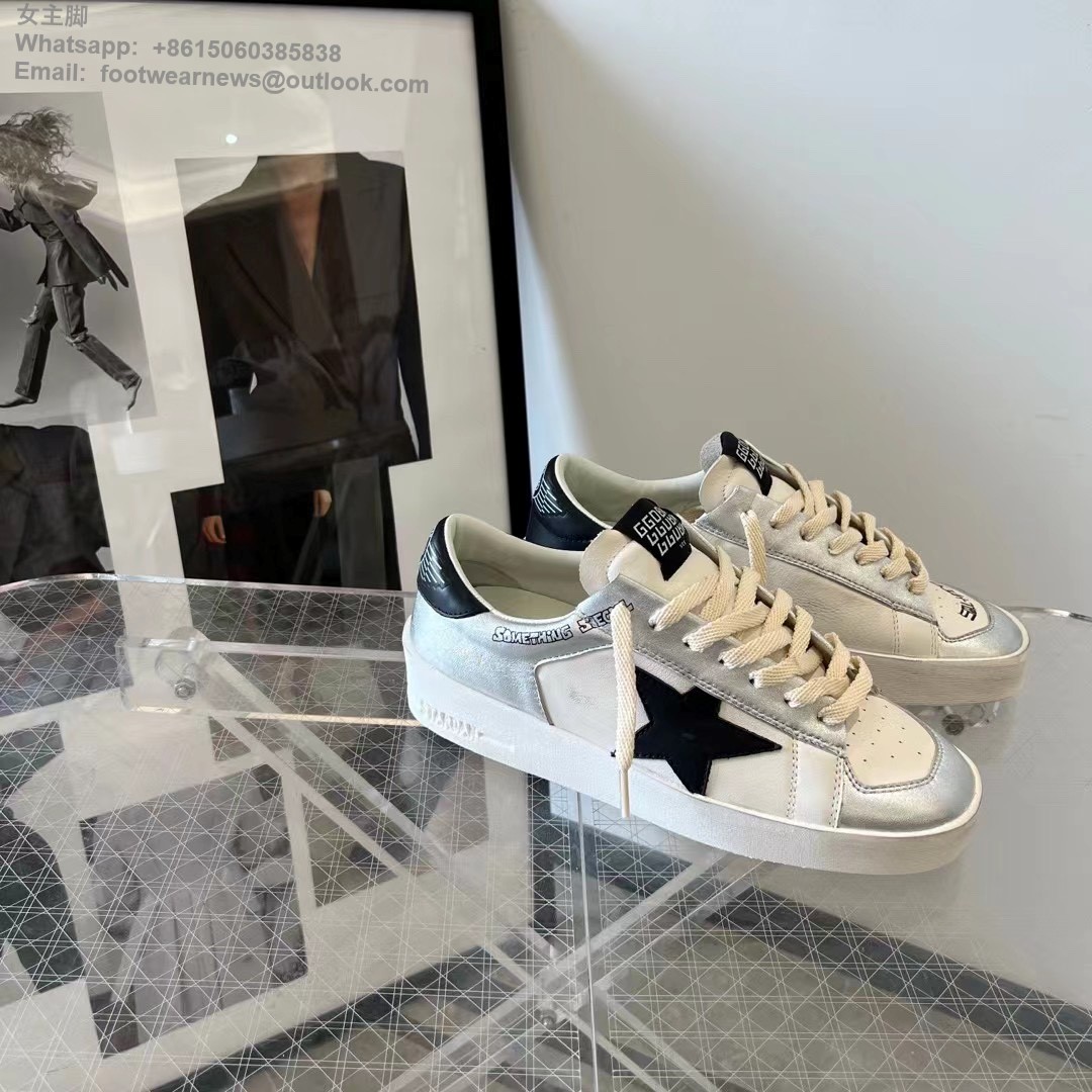 GOLDEN GOOSE Leather Stardan Low-Top Sneakers GGDB Mens Women Shoes