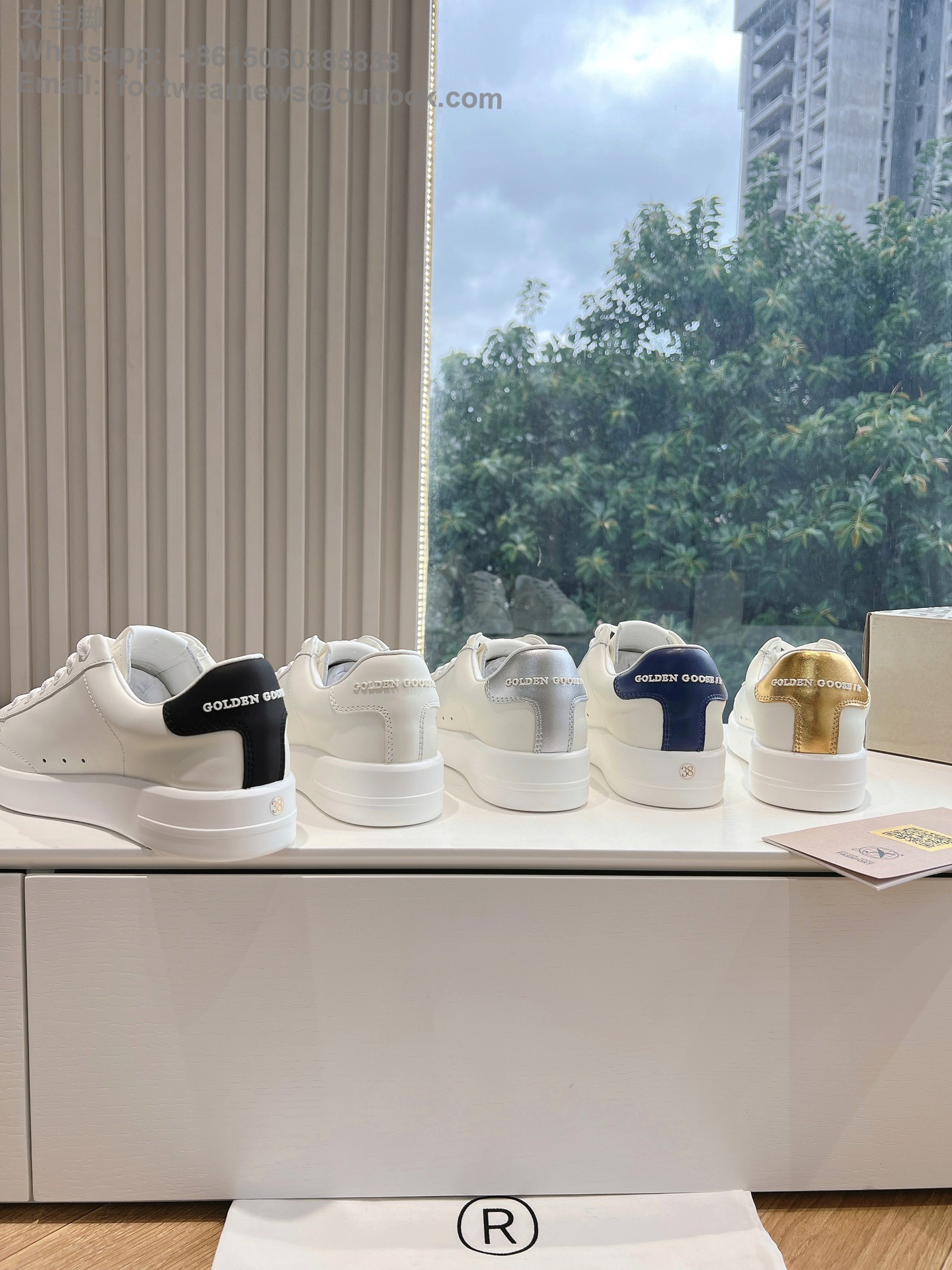 GOLDEN GOOSE Pure White Leather Low-Top Sneakers GGDB Women Shoes