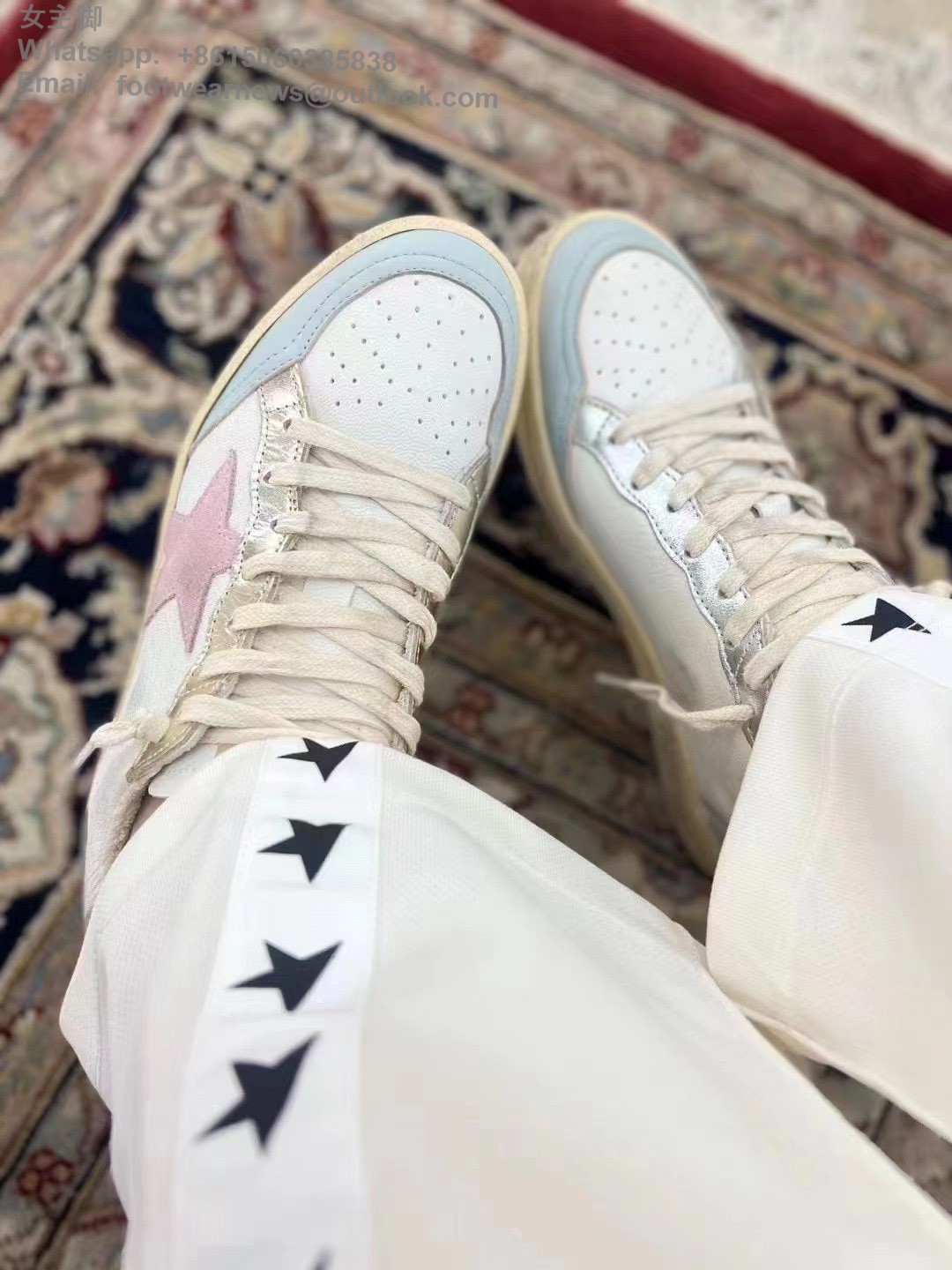 GOLDEN GOOSE Leather Stardan Low-Top Sneakers GGDB Mens Women Shoes