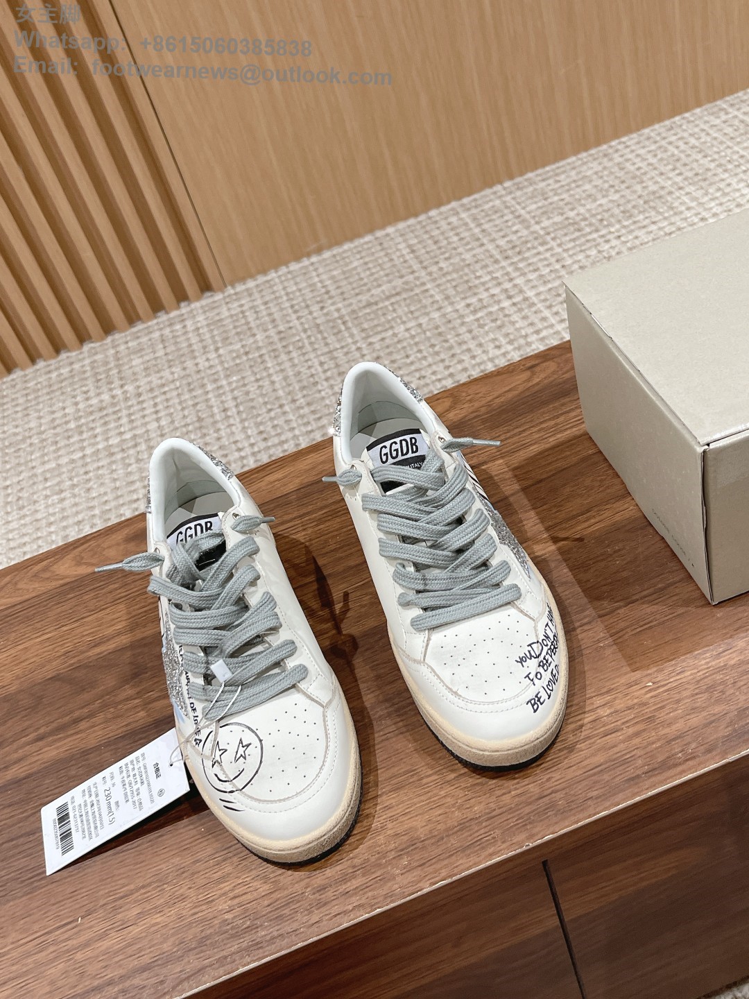 GOLDEN GOOSE Ball star Low top sneakers GGDB Mens Women Shoes Graffiti