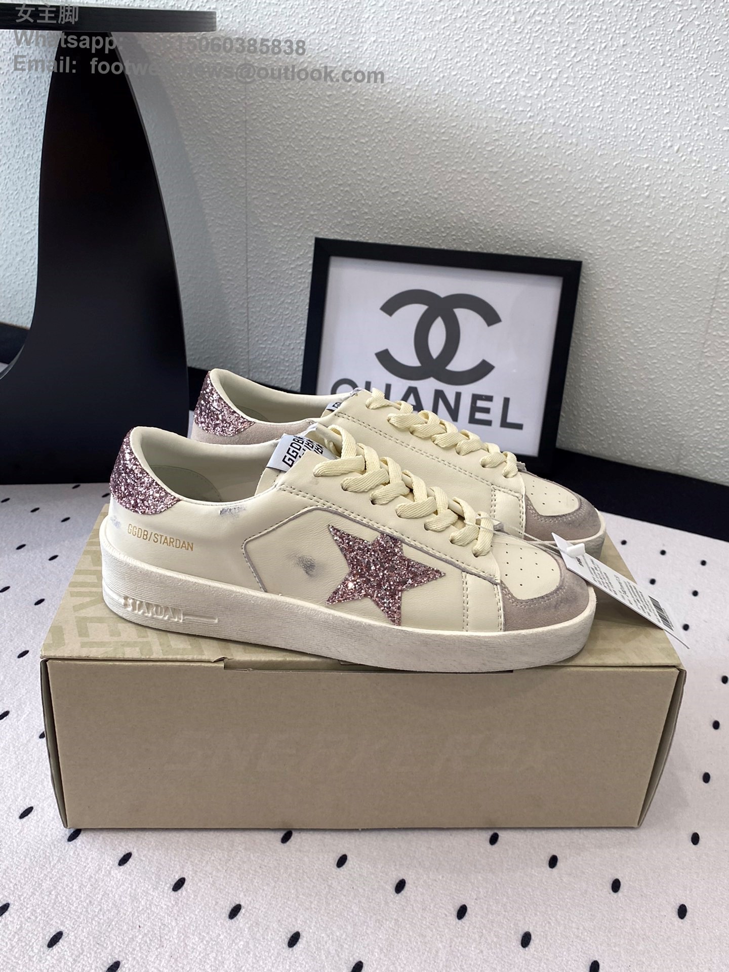 GOLDEN GOOSE Ballstar distressed Stardan leather sneakers GGDB Women Sneaker Shoes