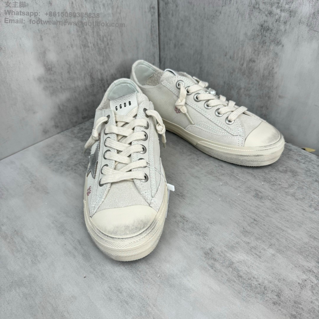 GOLDEN GOOSE V-Star Flower Pearl rhinestone Sneaker GGDB Women Shoes
