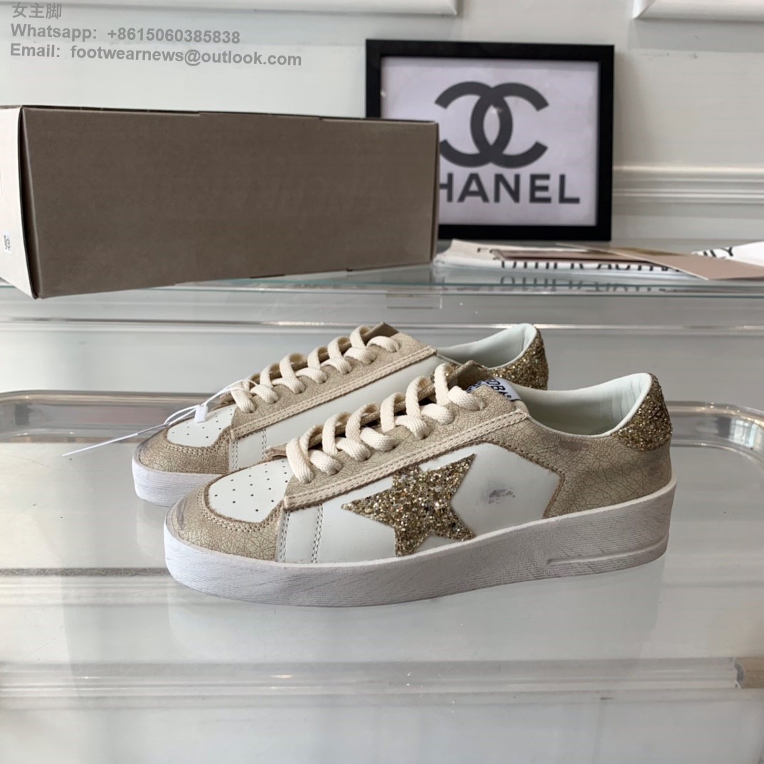 GOLDEN GOOSE Ballstar distressed Stardan leather sneakers GGDB Women Sneaker Shoes