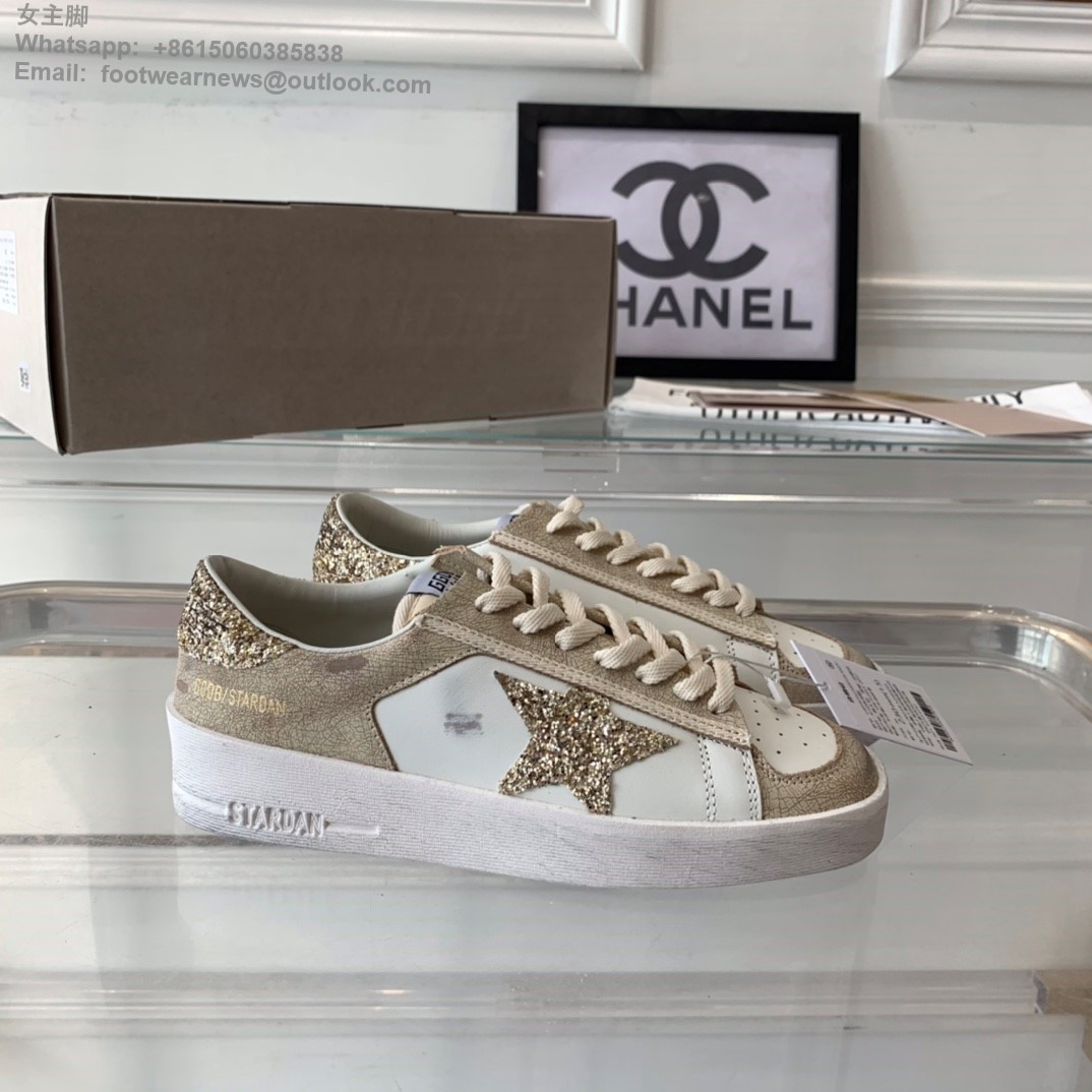 GOLDEN GOOSE Ballstar distressed Stardan leather sneakers GGDB Women Sneaker Shoes