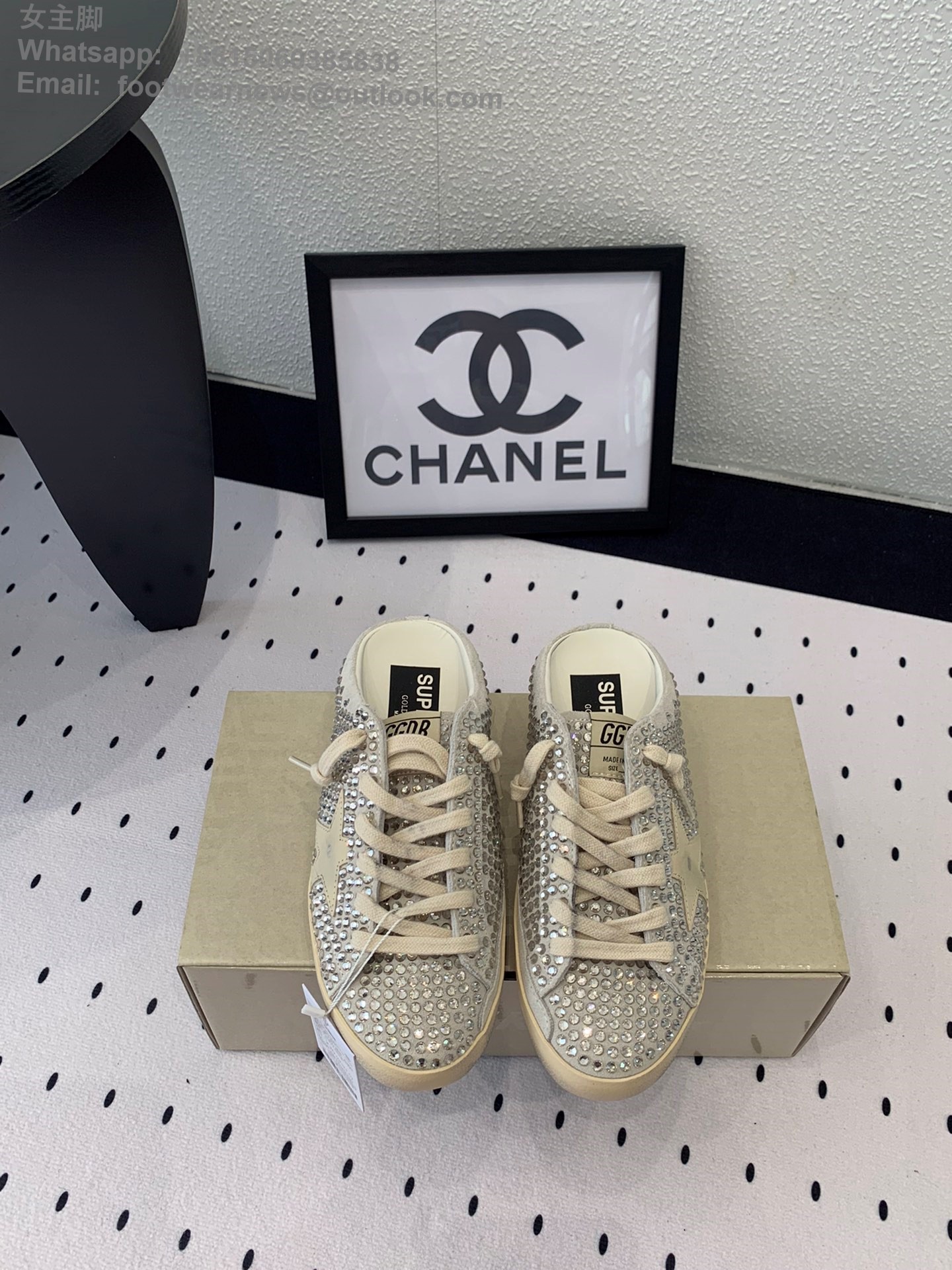 GOLDEN GOOSE super star Sabot Slip-On Low top sneakers GGDB Women Shoes Slipper crystal