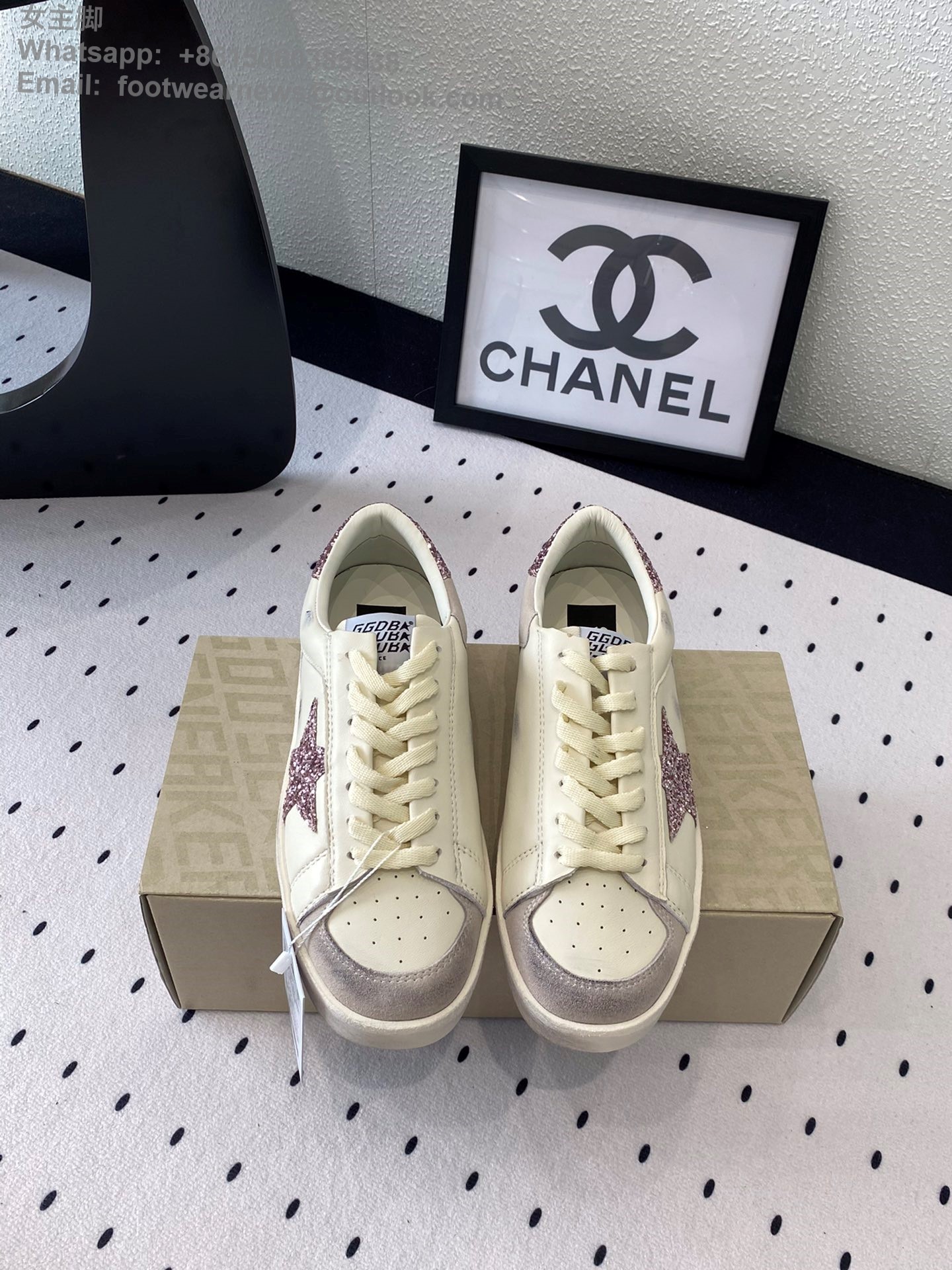 GOLDEN GOOSE Ballstar distressed Stardan leather sneakers GGDB Women Sneaker Shoes