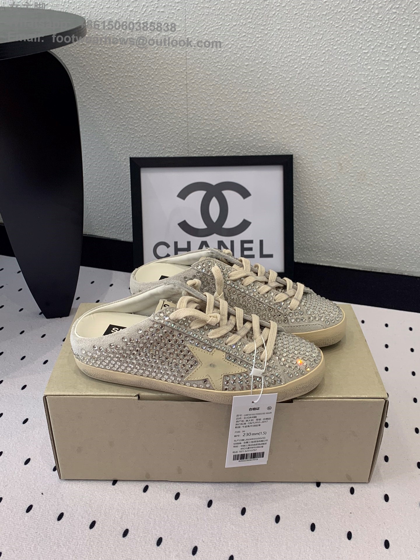 GOLDEN GOOSE super star Sabot Slip-On Low top sneakers GGDB Women Shoes Slipper crystal