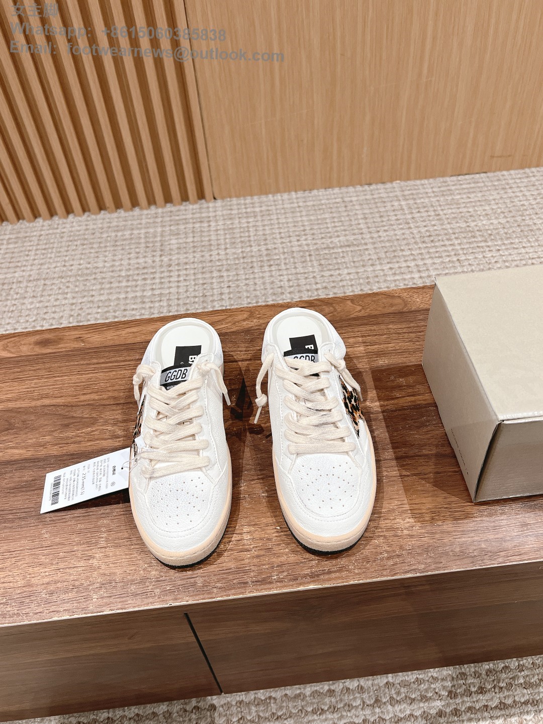 GOLDEN GOOSE Ball star Sabot Slip-On Low top sneakers GGDB Women Shoes Slipper leopard