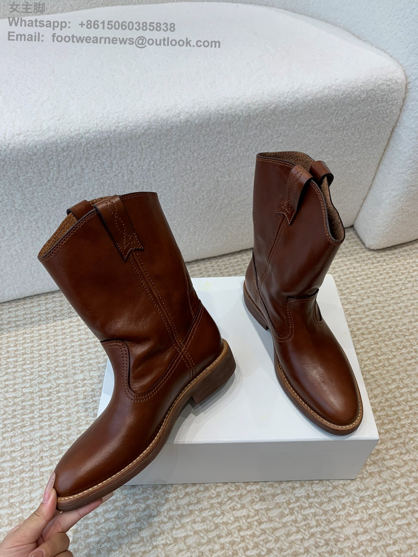 Golden Goose Biker Low Heels Ankle Boots Leather GGDB Women Shoes