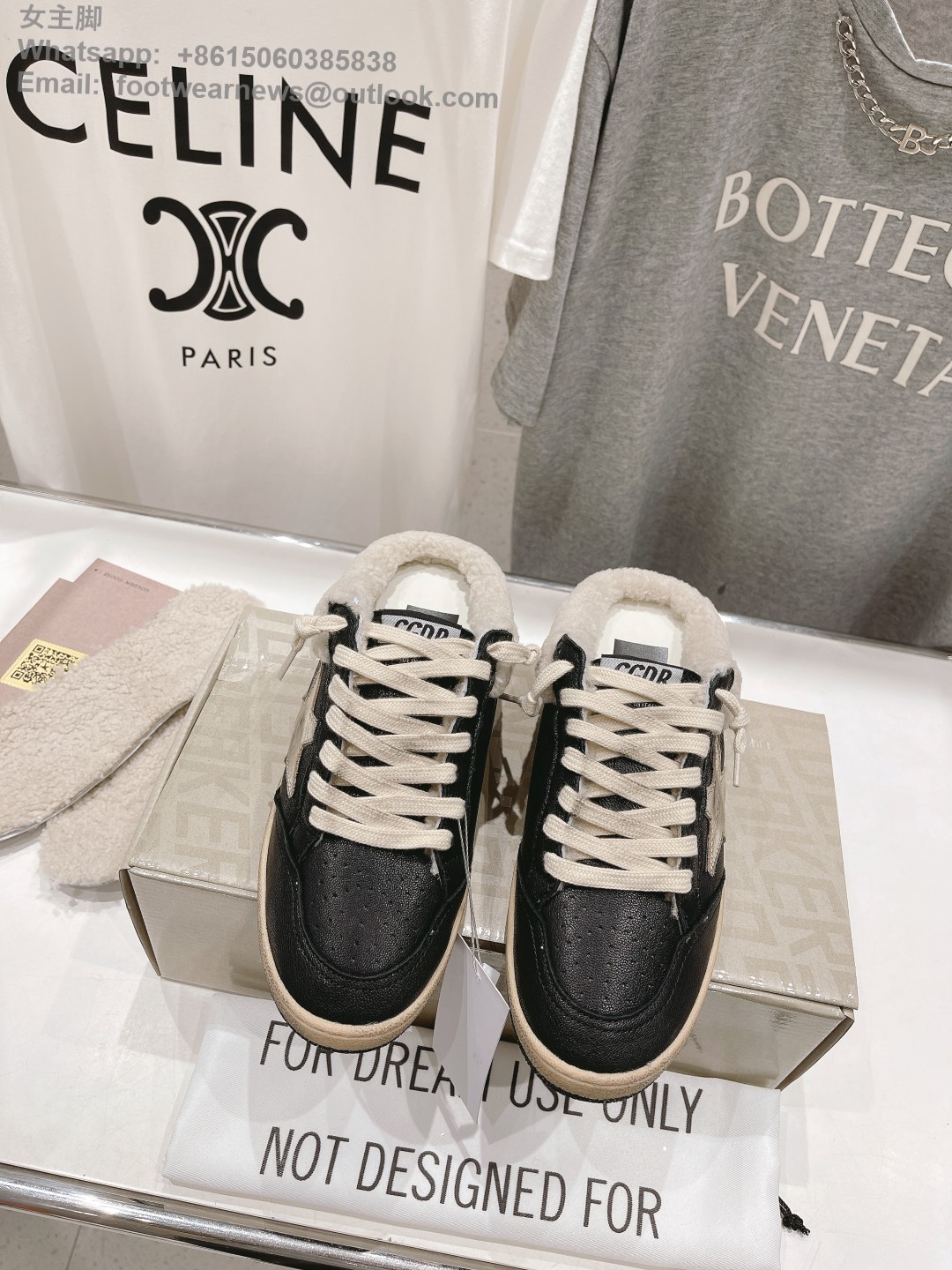 GOLDEN GOOSE Shearling ball star Slip-On Sneakers slipper ggdb women shoes