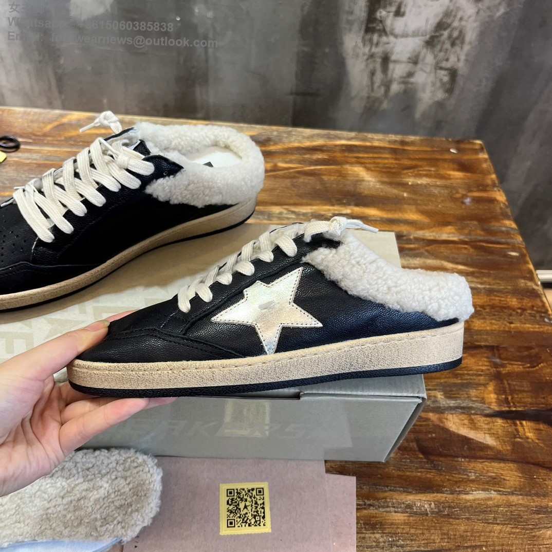 GOLDEN GOOSE Shearling ball star Slip-On Sneakers slipper ggdb women shoes