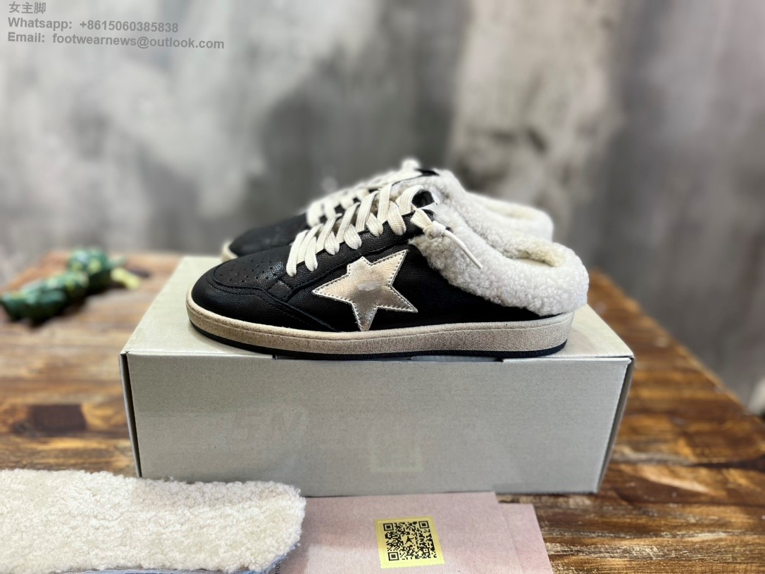 GOLDEN GOOSE Shearling ball star Slip-On Sneakers slipper ggdb women shoes