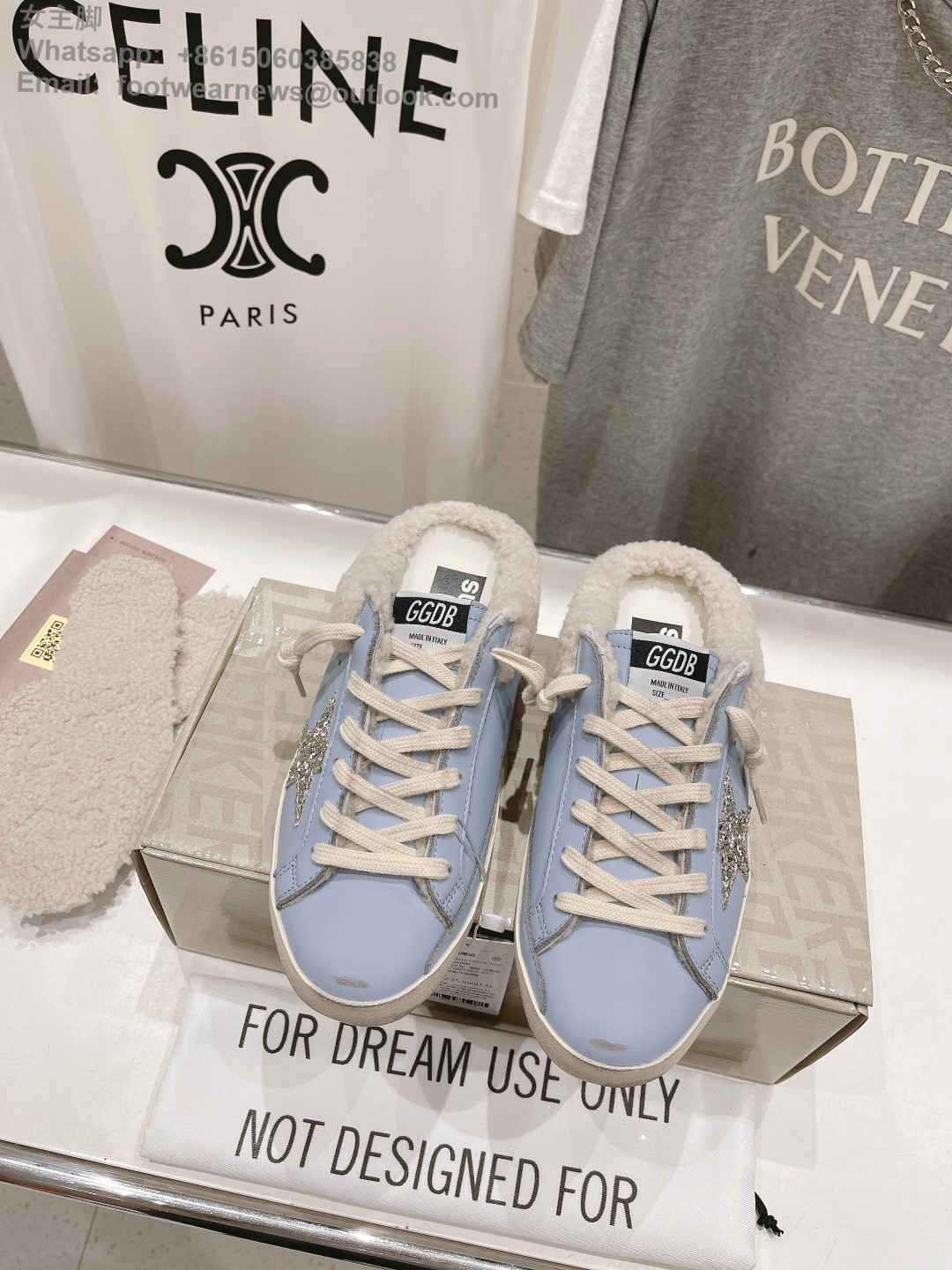 GOLDEN GOOSE Shearling super star Slip-On Sneakers slipper ggdb women shoes