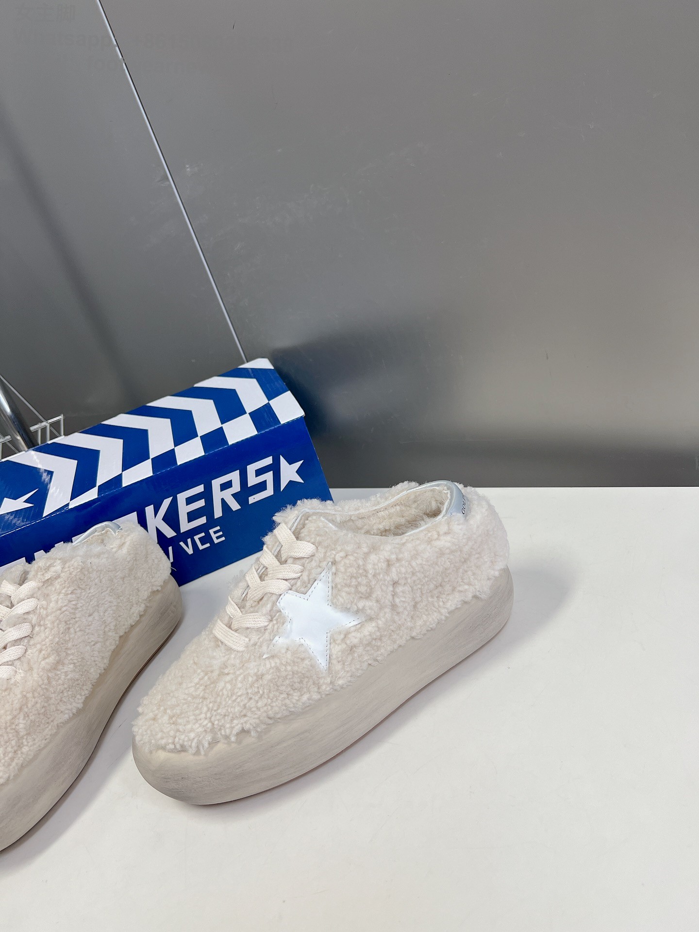 Golden Goose Shearling-Panel Sneakers GGDB Women Shoes