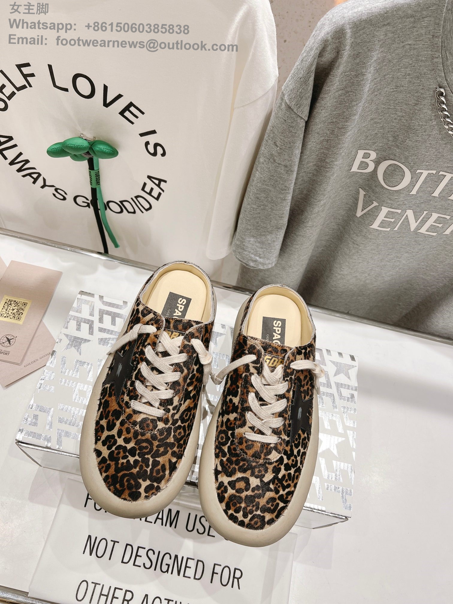 Golden Goose Space star Sneakers GGDB Women Shoes slipper leopard