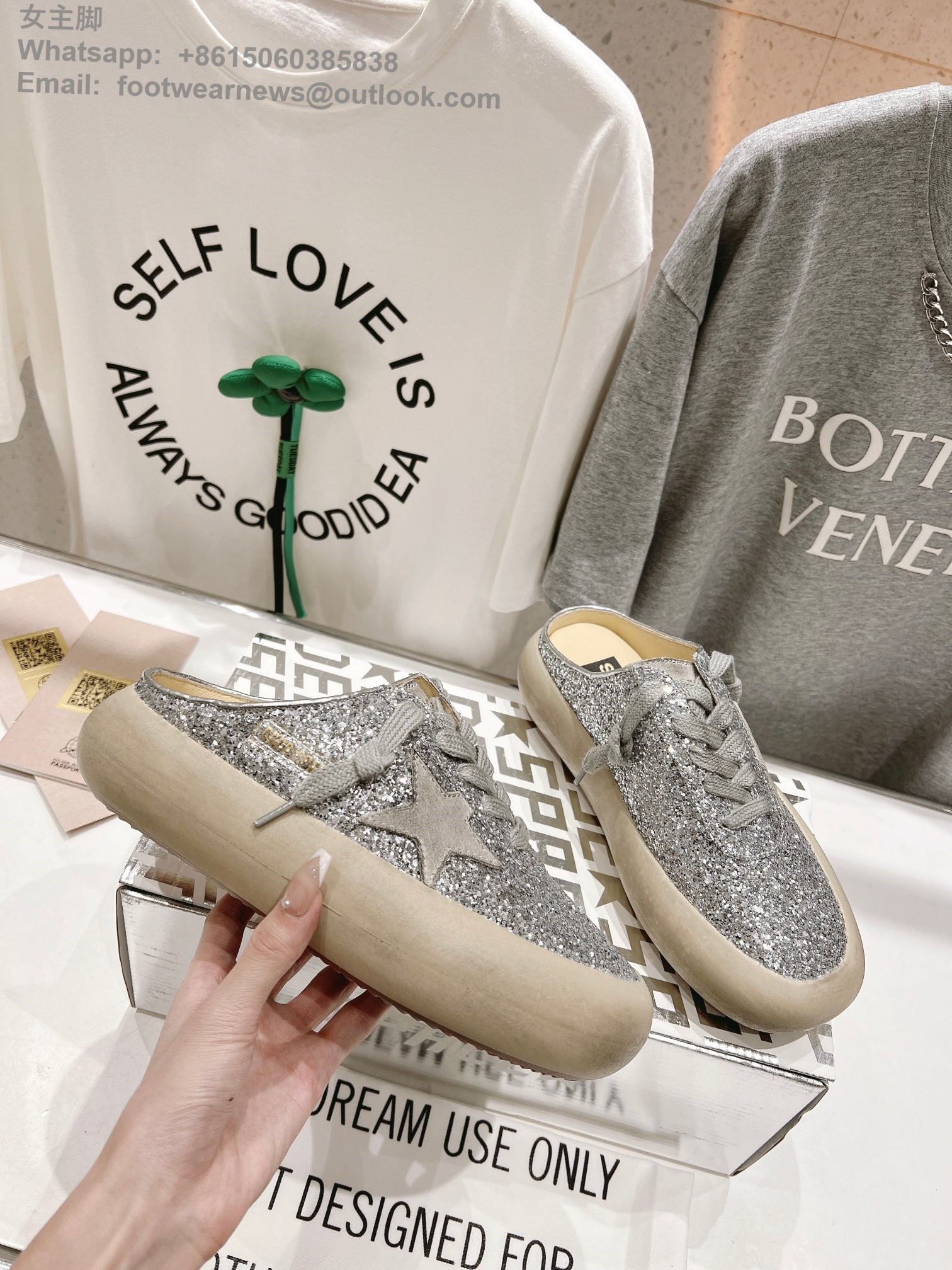 Golden Goose Space star Sneakers GGDB Women Shoes glitter slipper