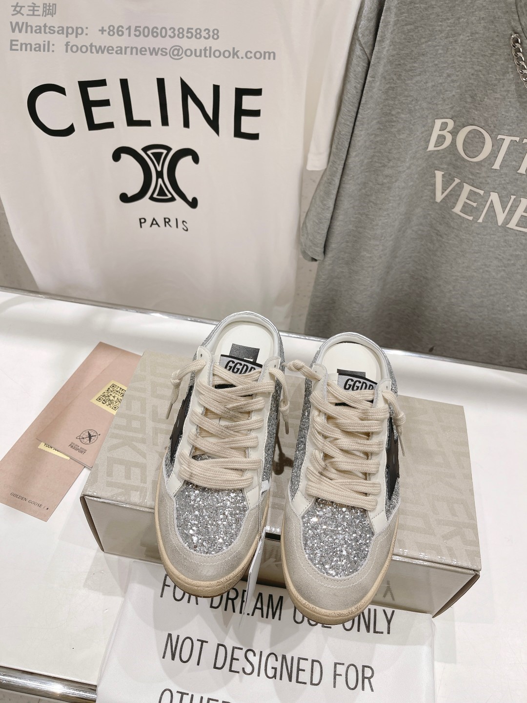 GOLDEN GOOSE ball star Sabot Slip-On Low top sneakers GGDB Mens Women Shoes Slipper glitter