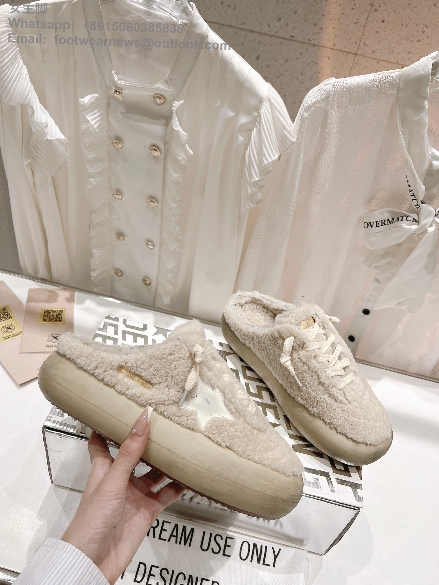 Golden Goose Space star Sneakers GGDB Women Shoes Shearling fur slipper