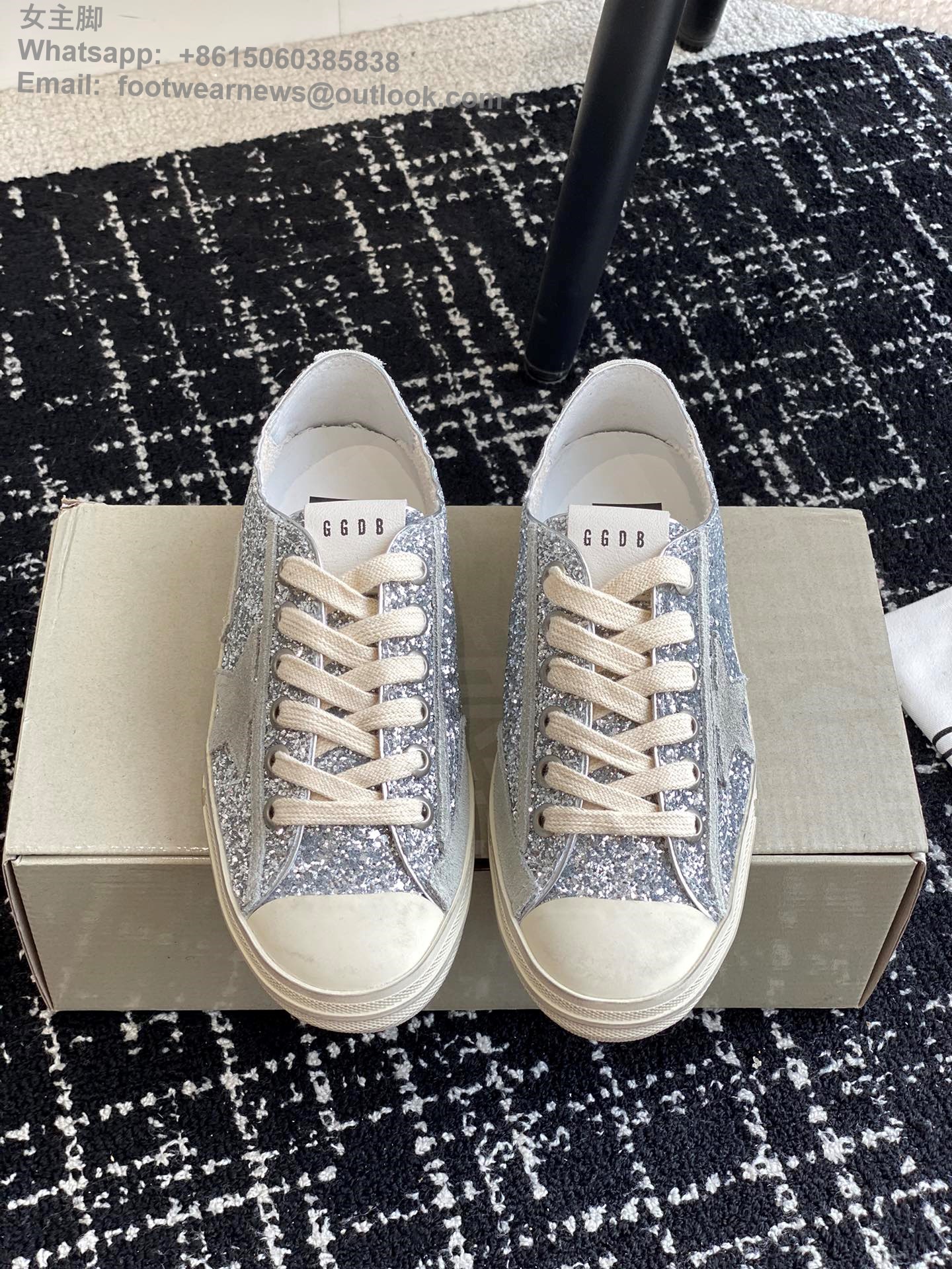 Golden Goose vstar2 Low Top canvas Sneakers GGDB Women Shoes glitter