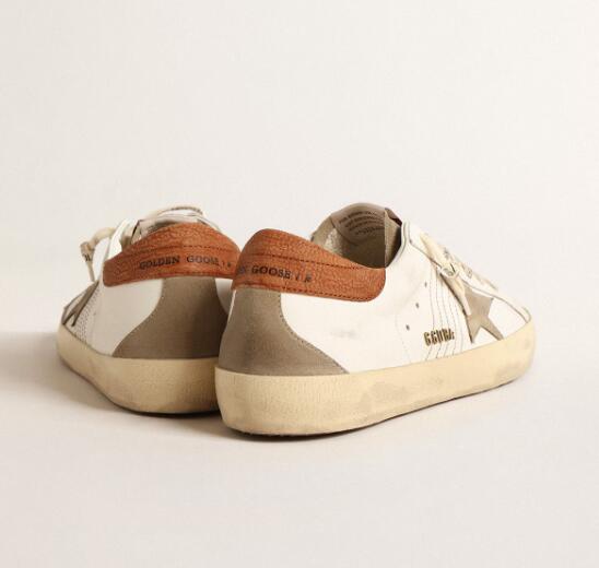 Golden Goose GGDB Mens Sneaker Shoes Super-Star with suede star and brown heel tab