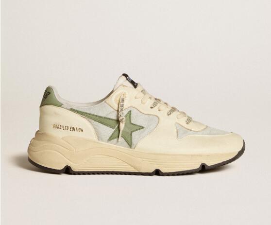 Golden Goose GGDB Mens Sneaker Shoes Running Sole LTD in nylon and nappa with nubuck star and heel tab