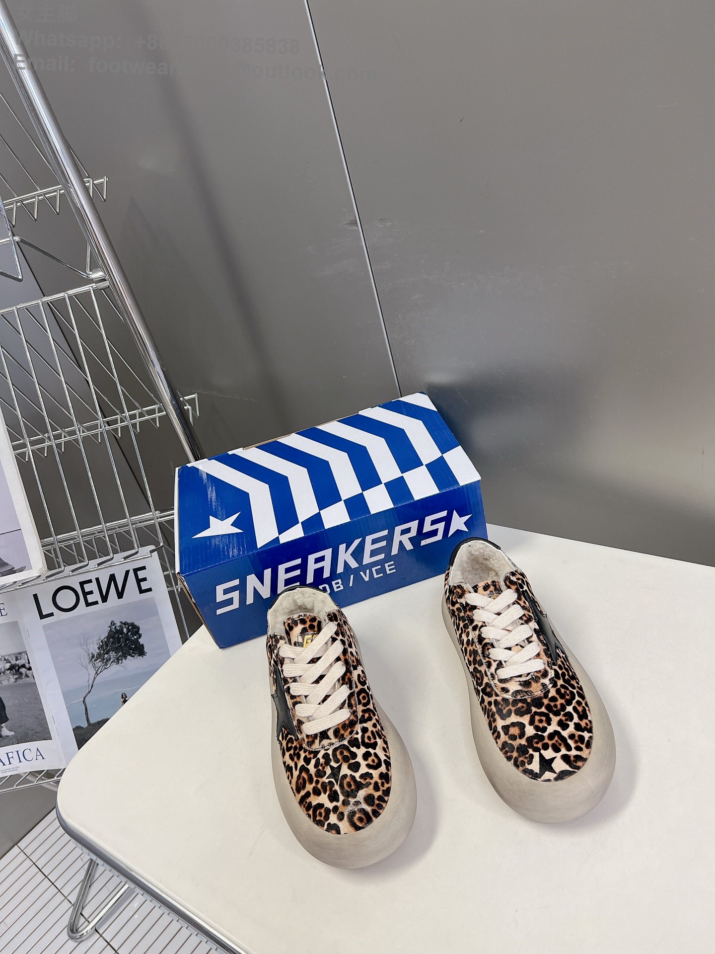 Golden Goose Space star pony hair leopard Sneakers GGDB Women Shoes