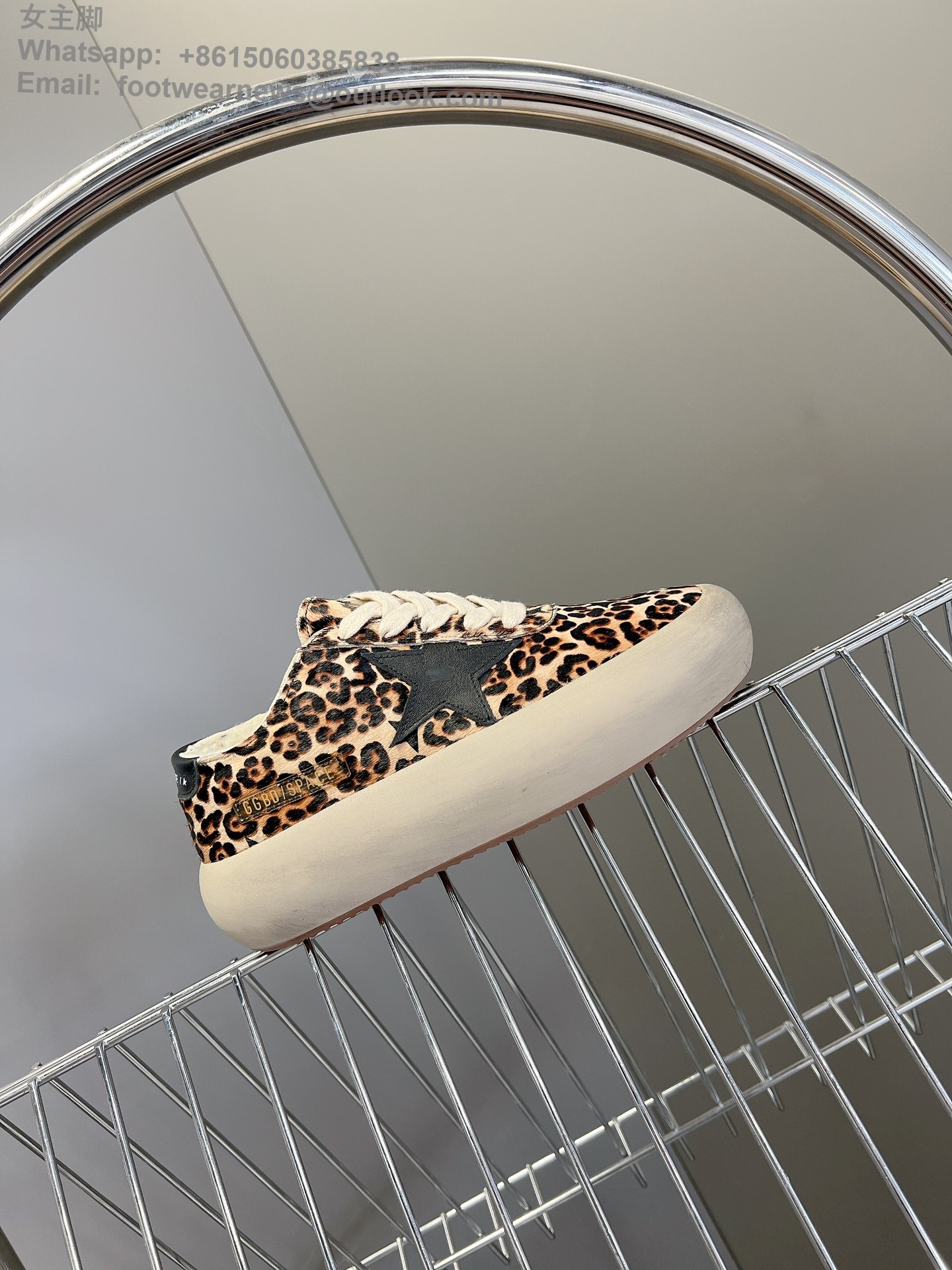 Golden Goose Space star pony hair leopard Sneakers GGDB Women Shoes