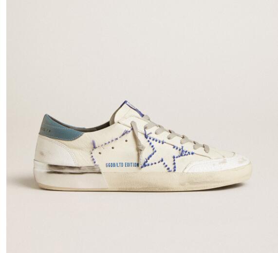 Golden Goose GGDB Mens Sneaker Shoes Super-Star LTD in nappa with embroidered star and leather heel tab