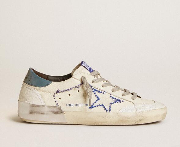 Golden Goose GGDB Women Sneaker Shoes Super-Star LTD in nappa with embroidered star and leather heel tab