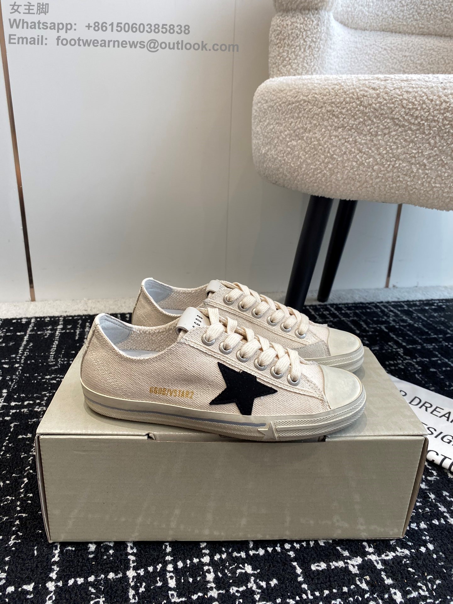 Golden Goose vstar2 Low Top canvas Sneakers GGDB Women Shoes