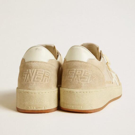 Golden Goose GGDB Women Sneaker Shoes Ball Star 2 in beige suede with white leather star and heel tab