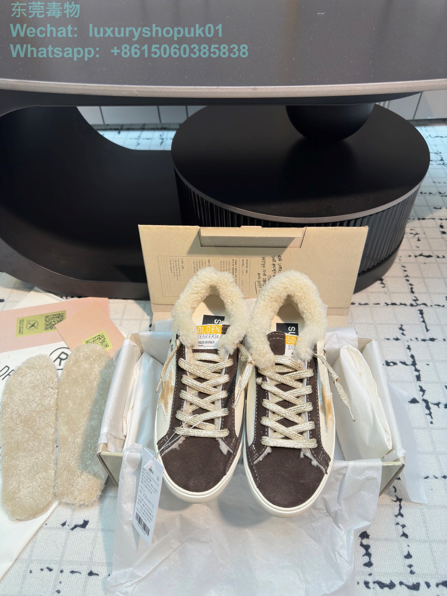 Golden Goose super star Shearling Fur GGDB Women Sneaker Shoes