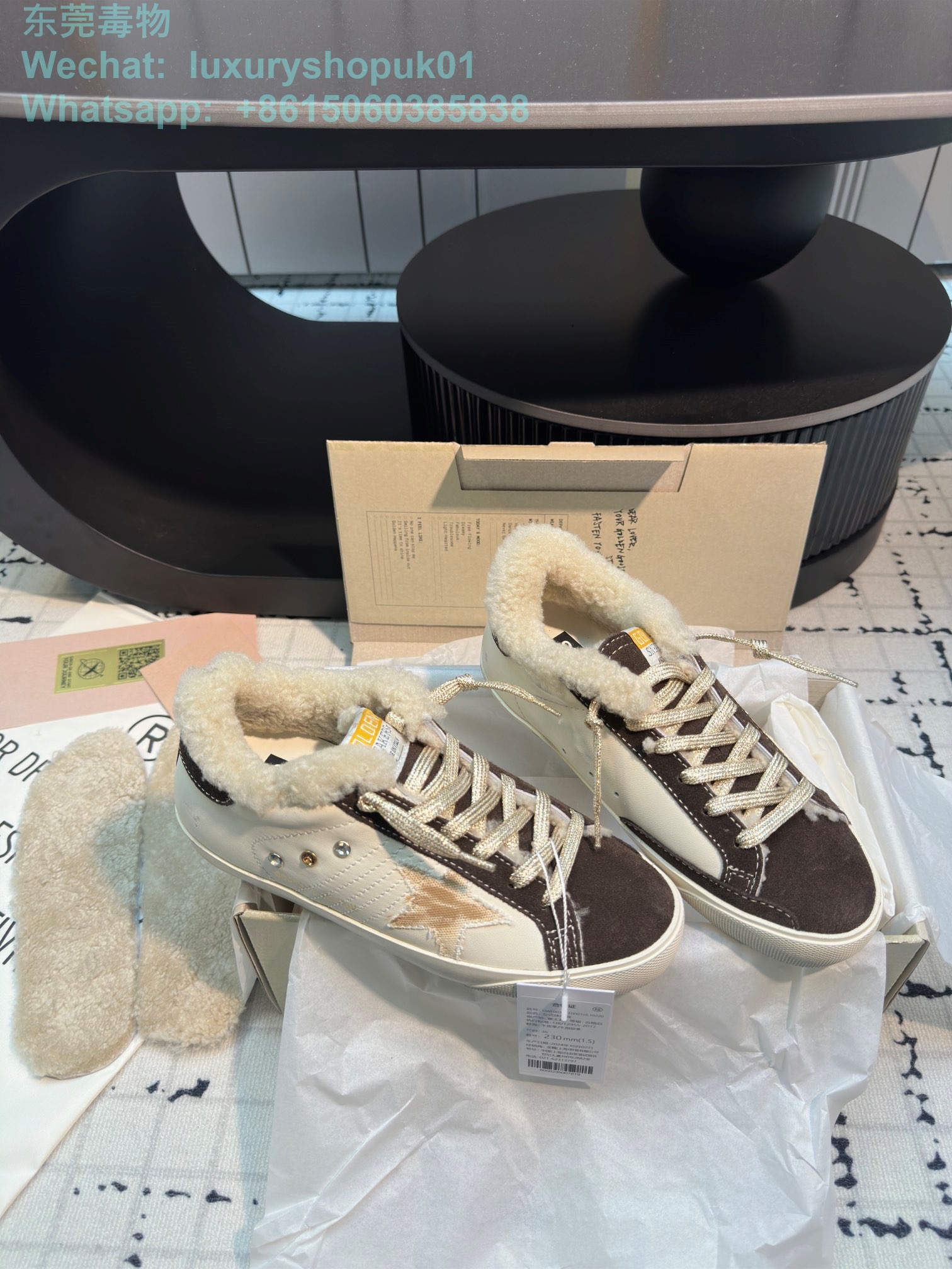 Golden Goose super star Shearling Fur GGDB Women Sneaker Shoes