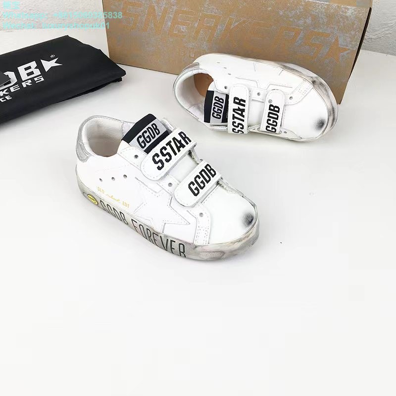 Kids Golden Goose Old School Young Velcro straps edt Superstar GGDB Sneaker children youth Boy Girl Shoes