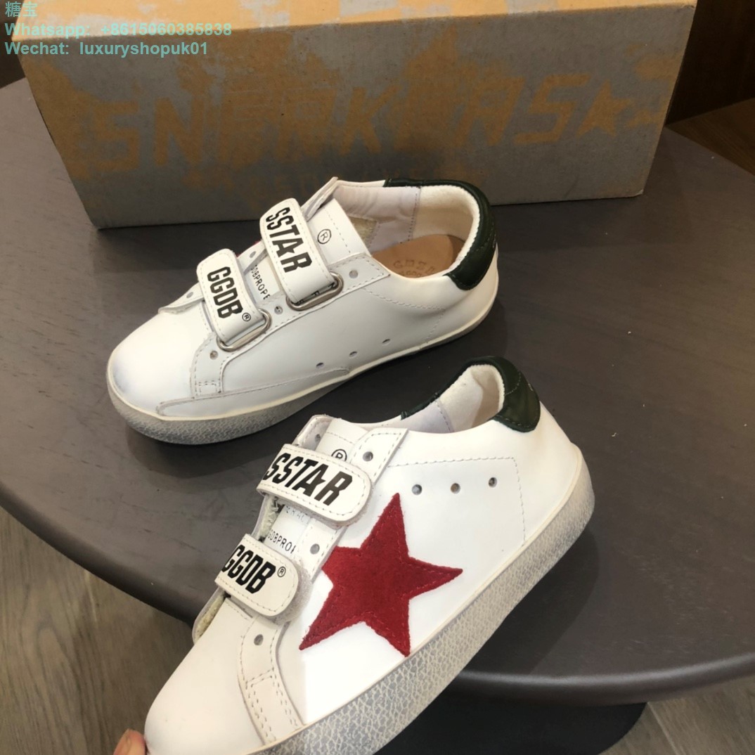 Kids Golden Goose Old School Young Velcro straps edt Superstar GGDB Sneaker children youth Boy Girl Shoes