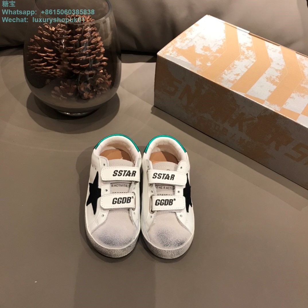 Kids Golden Goose Old School Young Velcro straps edt Superstar GGDB Sneaker children youth Boy Girl Shoes