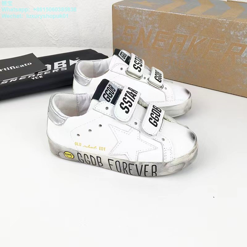 Kids Golden Goose Old School Young Velcro straps edt Superstar GGDB Sneaker children youth Boy Girl Shoes