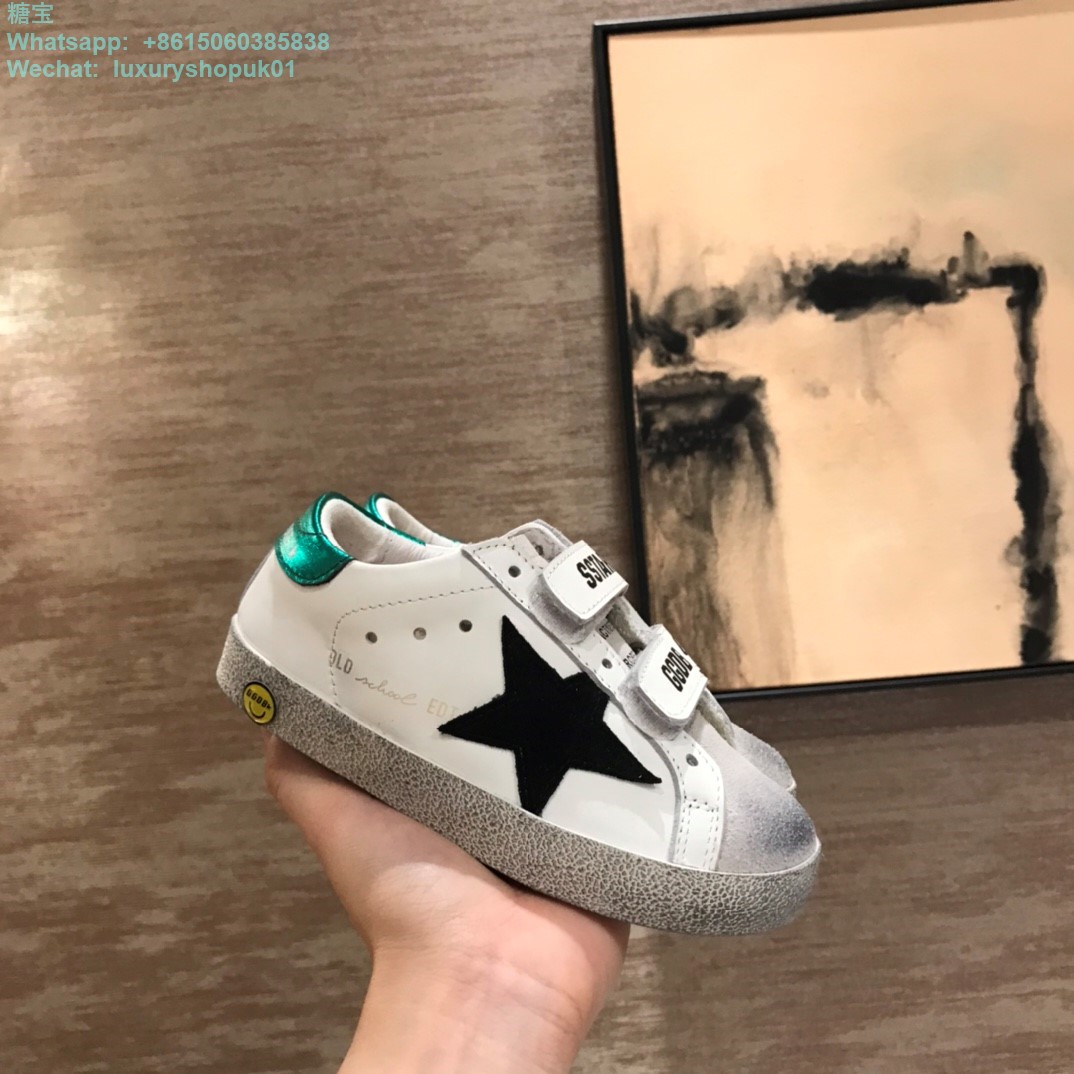 Kids Golden Goose Old School Young Velcro straps edt Superstar GGDB Sneaker children youth Boy Girl Shoes
